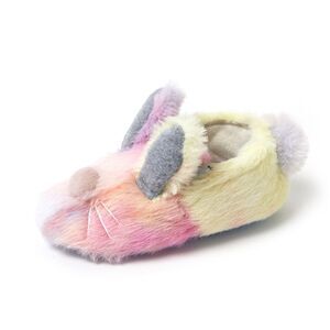 Dearfoams Easter Gifts for Kids Fuzzy Bunny Slippers, Infant Bunny, 6-9